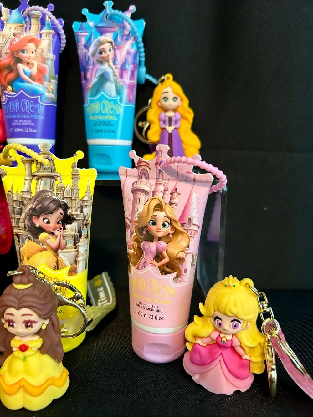 Disney Princess hand cream and keychains